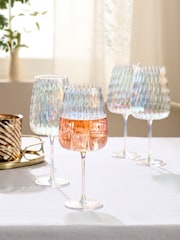 Set of 4 Iridescent Alessia Wine Glasses - Image 1 of 4