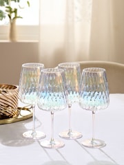 Set of 4 Iridescent Alessia Wine Glasses - Image 2 of 4