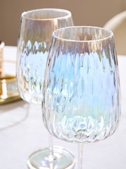 Set of 4 Iridescent Alessia Wine Glasses - Image 3 of 4