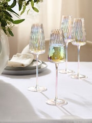 Set of 4 Iridescent Alessia Champagne Flutes - Image 1 of 4