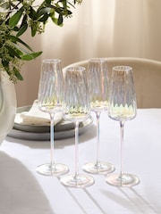 Set of 4 Iridescent Alessia Champagne Flutes - Image 2 of 4