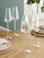 Set of 4 Clear Tapered Champagne Flutes - Image 1 of 4