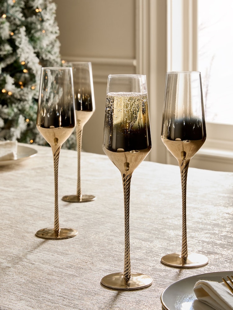 Set of 4 Astrid Champagne Flutes - Image 3 of 5