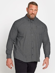 BadRhino Big & Tall Black 100% Cotton Poplin Shirt - Image 1 of 3