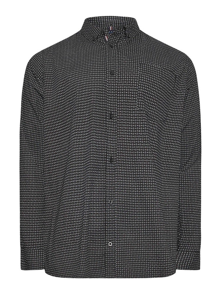 BadRhino Big & Tall Black 100% Cotton Poplin Shirt - Image 2 of 3