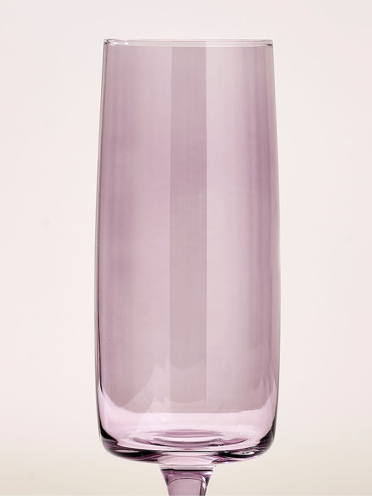 Set of 4 Purple Angular Champagne Flutes - Image 3 of 3 Set of 4 Purple Angular Champagne Flutes - Image 3 of 3
