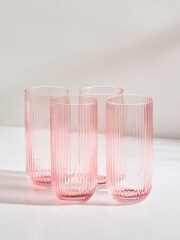 Set of 4 Pink Hollis Tumbler Glasses - Image 2 of 4