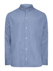 BadRhino Big & Tall Blue 100% Cotton Poplin Long Sleeve Shirt - Image 2 of 3
