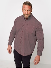 BadRhino Big & Tall Red 100% Cotton Poplin Shirt - Image 1 of 3