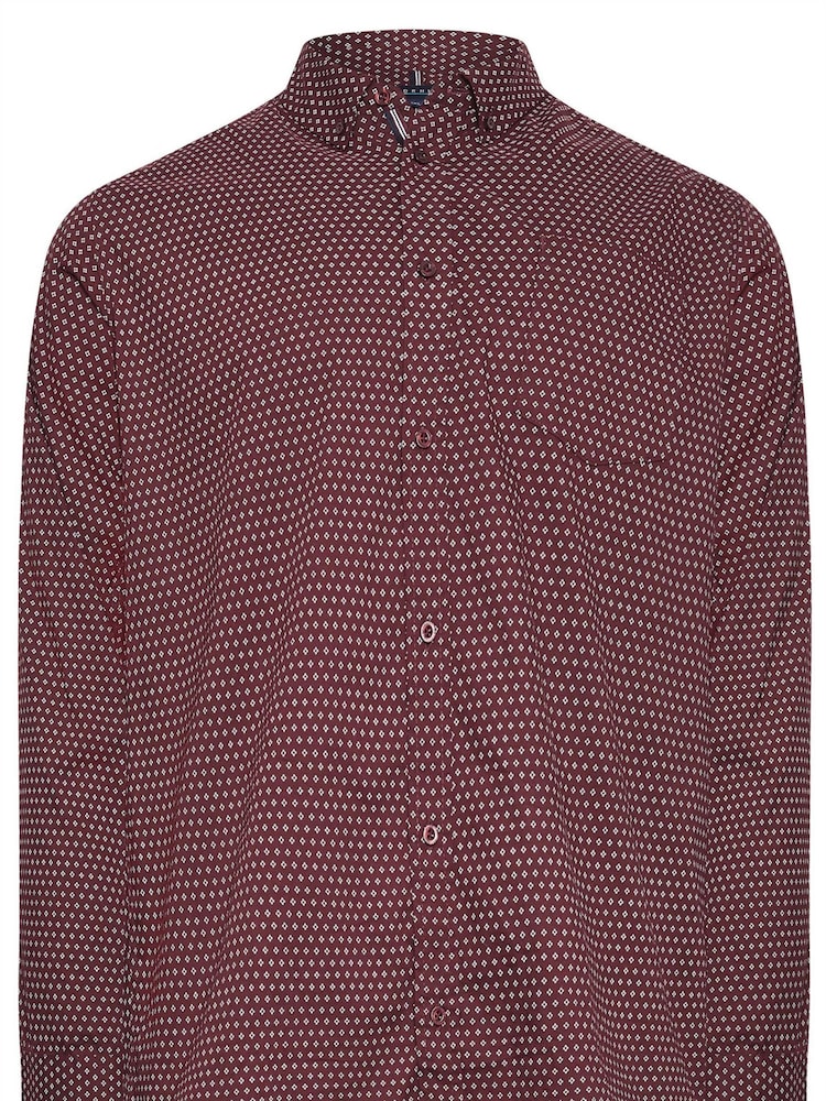BadRhino Big & Tall Red 100% Cotton Poplin Shirt - Image 2 of 3