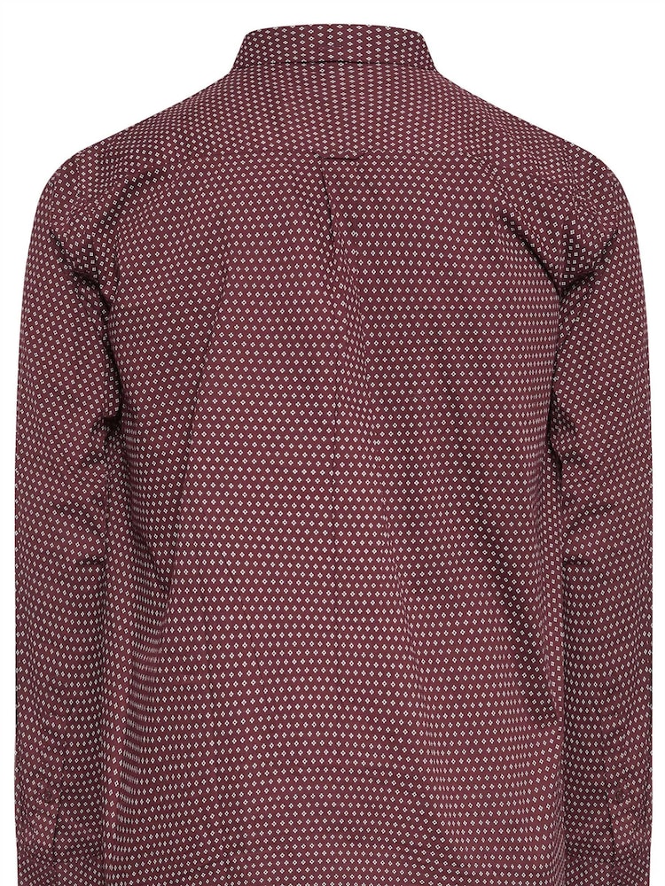 BadRhino Big & Tall Red 100% Cotton Poplin Shirt - Image 3 of 3