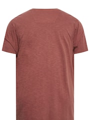 BadRhino Big & Tall Red 100% Cotton Crew Neck Slub T-Shirt - Image 2 of 2