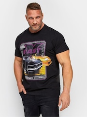 BadRhino Big & Tall Black Fast and Furious T-Shirt - Image 1 of 2