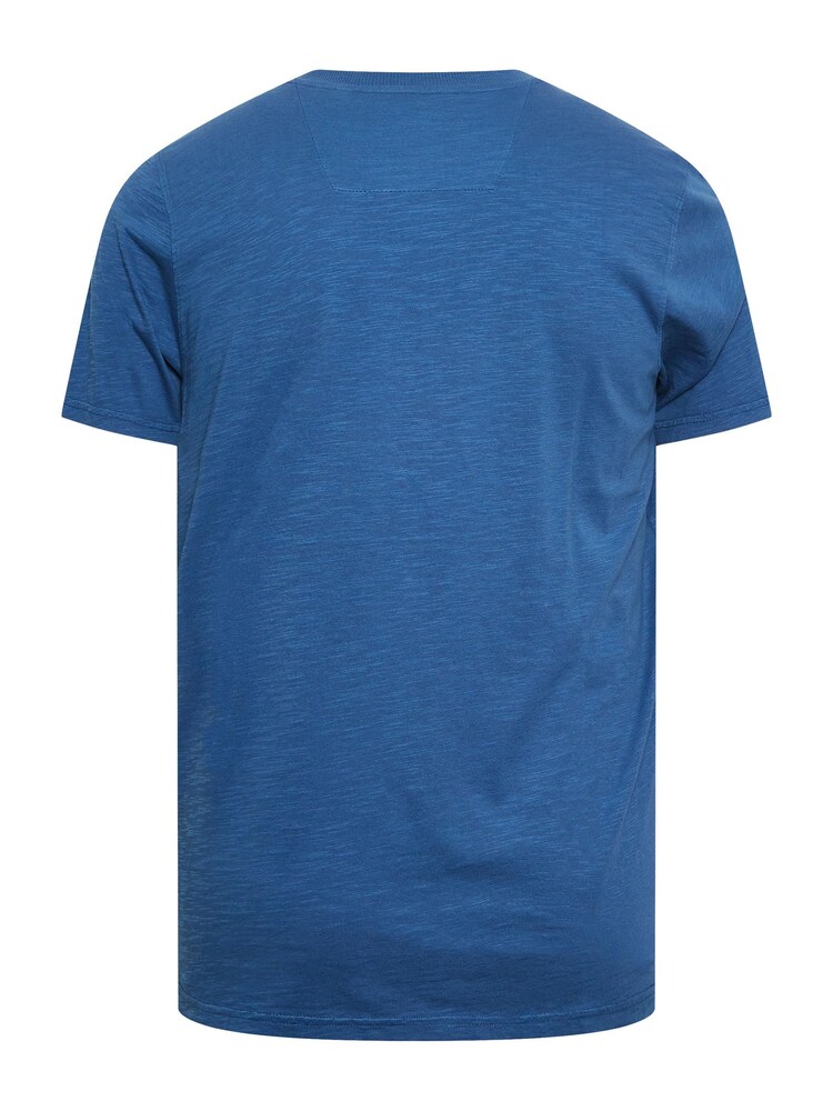 BadRhino Big & Tall Dark Blue 100% Cotton Crew Neck Slub T-Shirt - Image 2 of 2