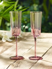 Set of 2 Purple Ombre Heart Champagne Flutes - Image 2 of 5