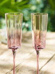 Set of 2 Purple Ombre Heart Champagne Flutes - Image 4 of 5