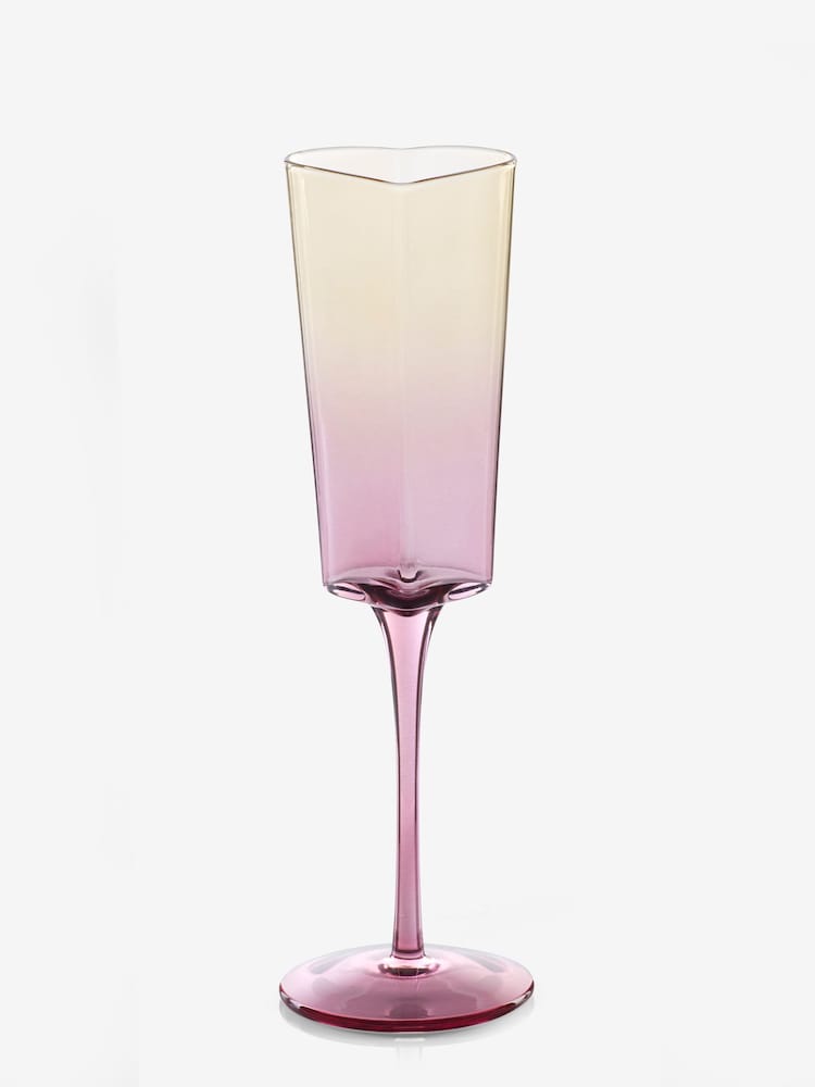 Set of 2 Purple Ombre Heart Champagne Flutes - Image 5 of 5