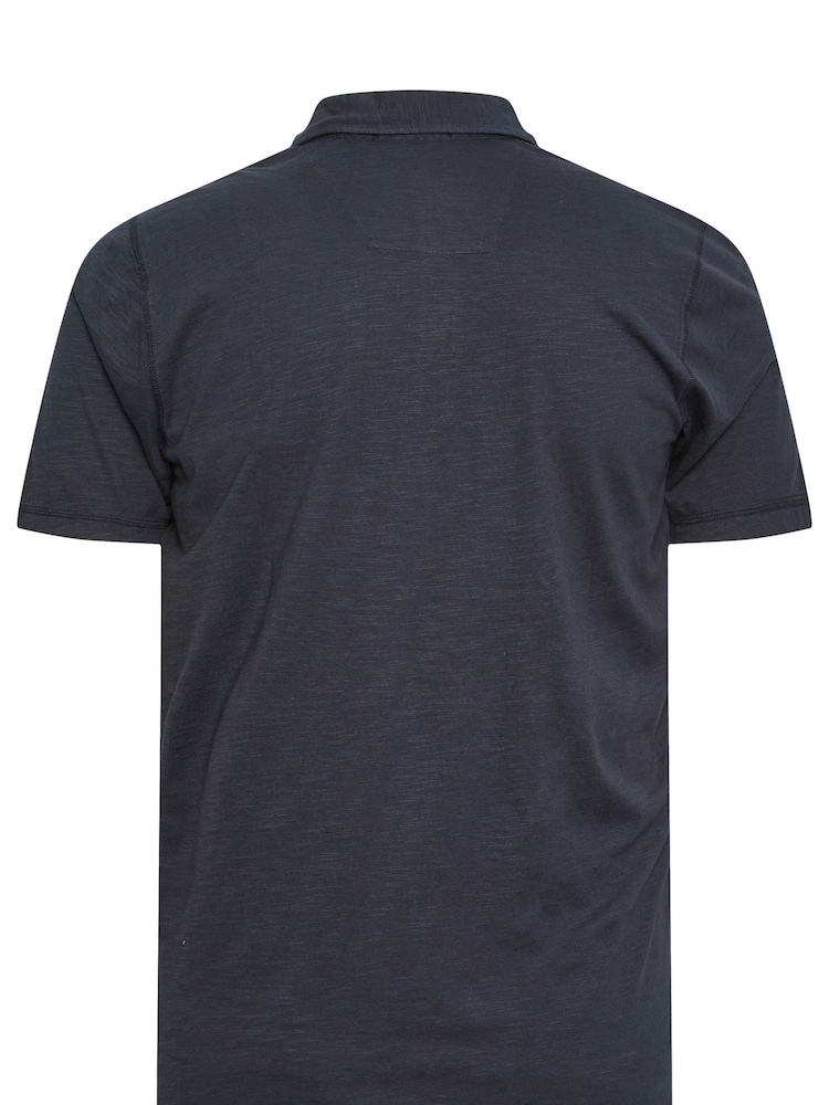 Marineblau/blau - BadRhino Big & Tall 100% Baumwolle Slub-Poloshirt - Bild 2 von 2 Marineblau/blau - BadRhino Big & Tall 100% Baumwolle Slub-Poloshirt - Bild 2 von 2