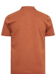 BadRhino Big & Tall Brown 100% Cotton Slub Polo Shirt - Image 2 of 2