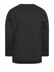 BadRhino Big & Tall Black Skull Print Crew Sweater - Image 3 of 3