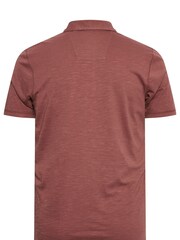BadRhino Big & Tall Red 100% Cotton Slub Polo Shirt - Image 2 of 2