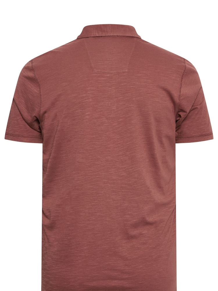 BadRhino Big & Tall Red 100% Cotton Slub Polo Shirt - Image 2 of 2