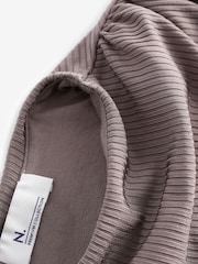 Mink Brown Premium Asymmetric Drape Top - Image 6 of 8