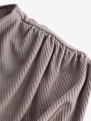 Mink Brown Premium Asymmetric Drape Top - Image 8 of 8