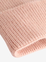 PIECES Pink Pom Pom Hat - Image 3 of 4