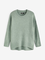Grün - Only Longline Weicher Tunika-Pullover mit Rundhalsausschnitt - Bild 2 von 2