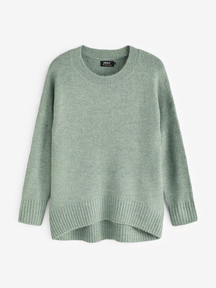 Grün - Only Longline Weicher Tunika-Pullover mit Rundhalsausschnitt - Bild 2 von 2