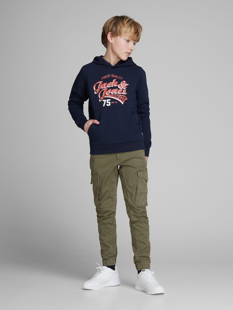 JACK & JONES JUNIOR – Cargohose mit Bündchen, Grün - Bild 2 von 5