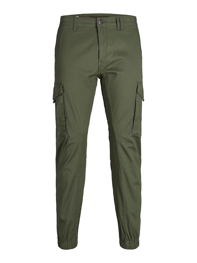 JACK & JONES JUNIOR Green Cuffed Cargo Trousers - Image 2 of 3
