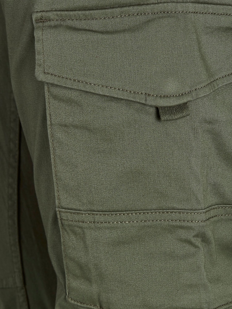 JACK & JONES JUNIOR Green Cuffed Cargo Trousers - Image 3 of 3