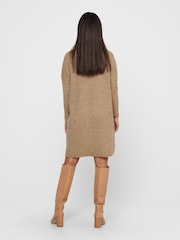 ONLY Brown Roll Neck Knitted Jumper Dress - Image 7 of 9