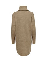 ONLY Brown Roll Neck Knitted Jumper Dress - Image 5 of 5