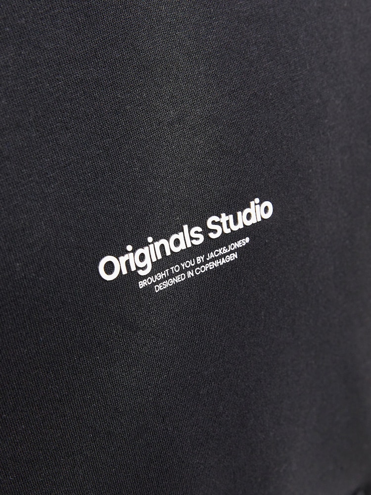 Noir - Sweat à capuche JACK & JONES Originals Studio oversize - Image 6 of 7