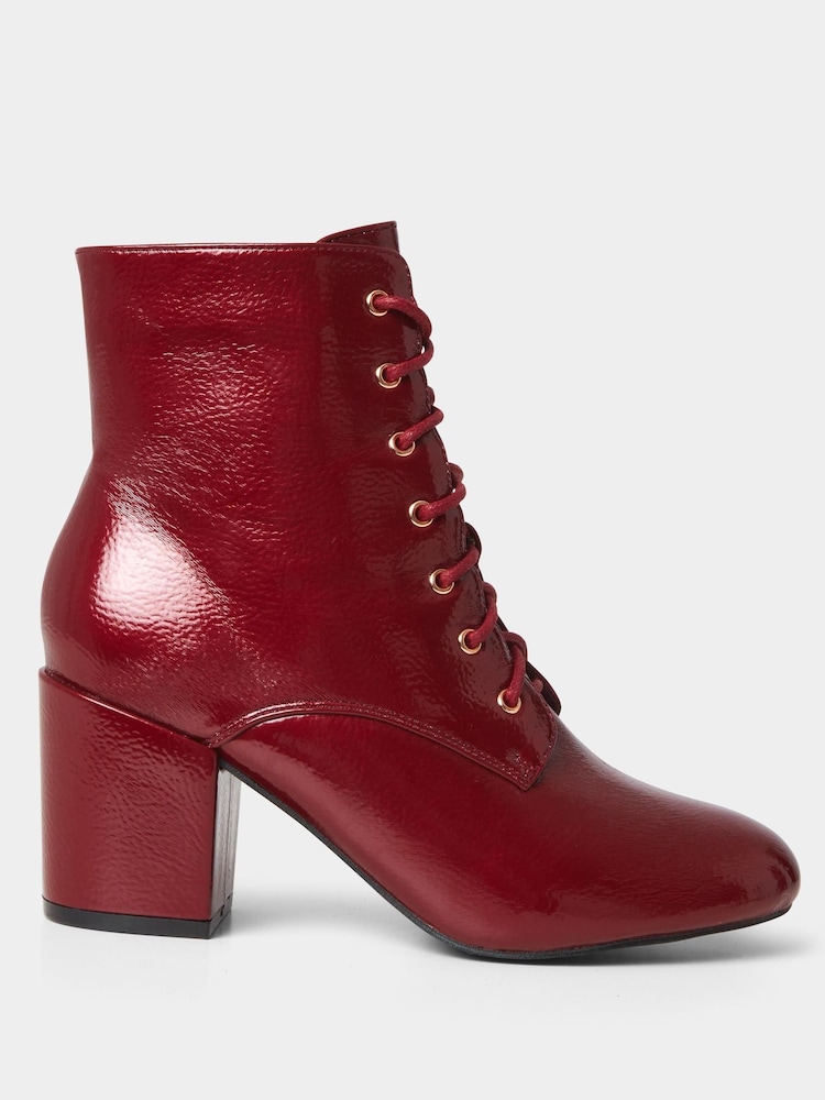 Joe Browns Red Love Letter Patent Boots - Image 1 of 4