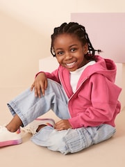 Pink Zip Through Hoodie (3-16yrs) - Image 1 of 8