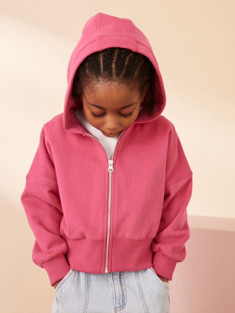 Pink Zip Through Hoodie (3-16yrs) - Image 2 of 8