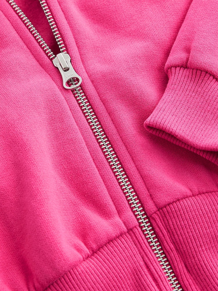 Pink Zip Through Hoodie (3-16yrs) - Image 8 of 8