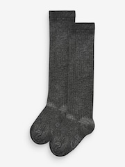 Clarks Grey Clarks Boys Knee High Socks 2 Pack - Image 1 of 2