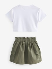Khaki Green Cargo Skirt And T-shirt Set (3-16yrs) - Image 6 of 7
