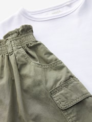 Khaki Green Cargo Skirt And T-shirt Set (3-16yrs) - Image 7 of 7