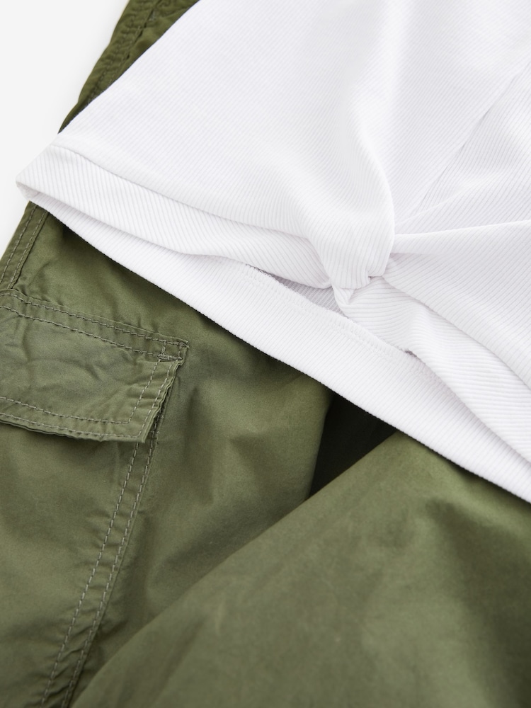 Khaki Green Jersey Top & Parchute Trouser Set (3-16yrs) - Image 8 of 8