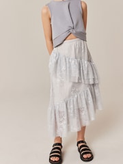 Grey Lace Maxi Skirt And Top Set (3-16yrs) - Image 1 of 5