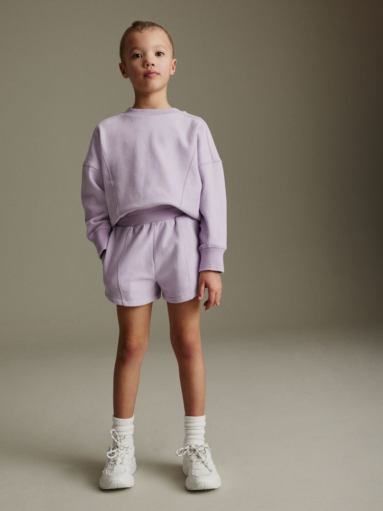 Lilac Purple Runner Jersey Shorts (3-16yrs) - Image 1 of 5