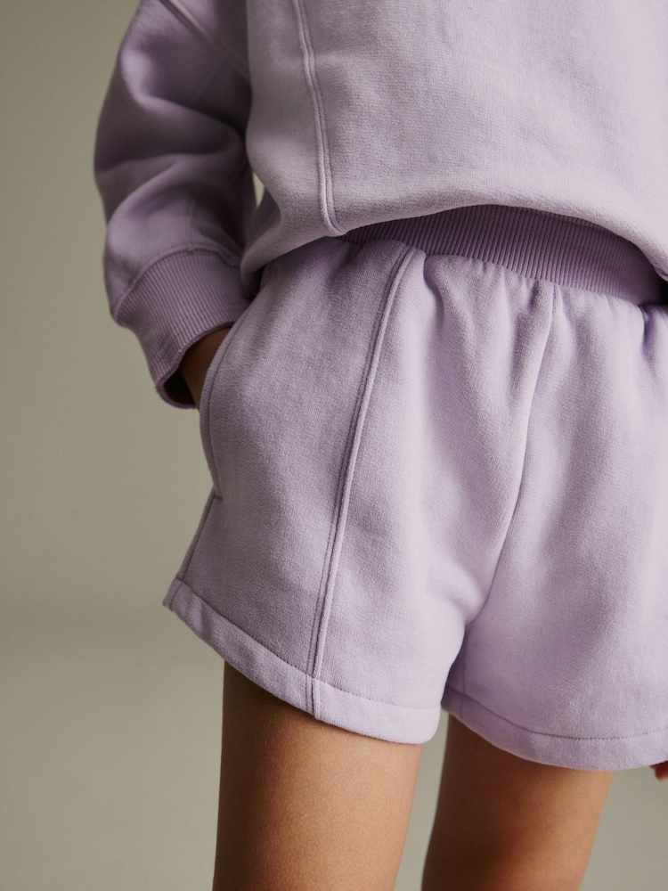 Lilac Purple Runner Jersey Shorts (3-16yrs) - Image 2 of 5
