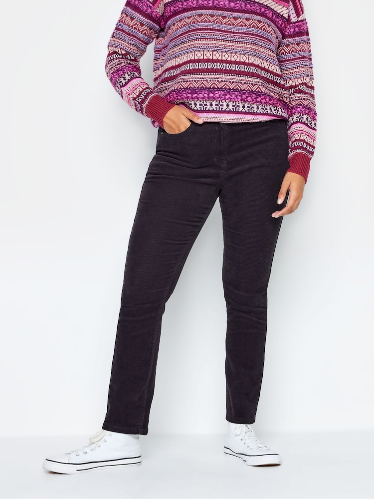 M&Co Black Straight Leg Corduroy Trousers - Image 1 of 4