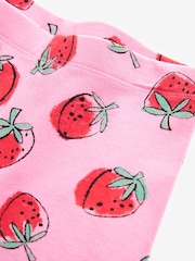 Red/Pink Strawberry Heart Print Cycle Shorts (3-16yrs) - Image 3 of 3